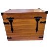 "Mehetabel" Vintage Wooden Chest Trunk Box with Antique Cast Iron Accessories
